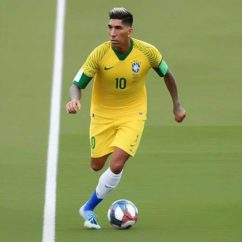 Roberto Firmino trong màu áo đội tuyển quốc gia Brazil - Nét đẹp của bóng đá samba