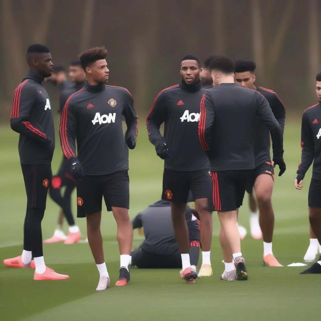 Football, team, training, Manchester United