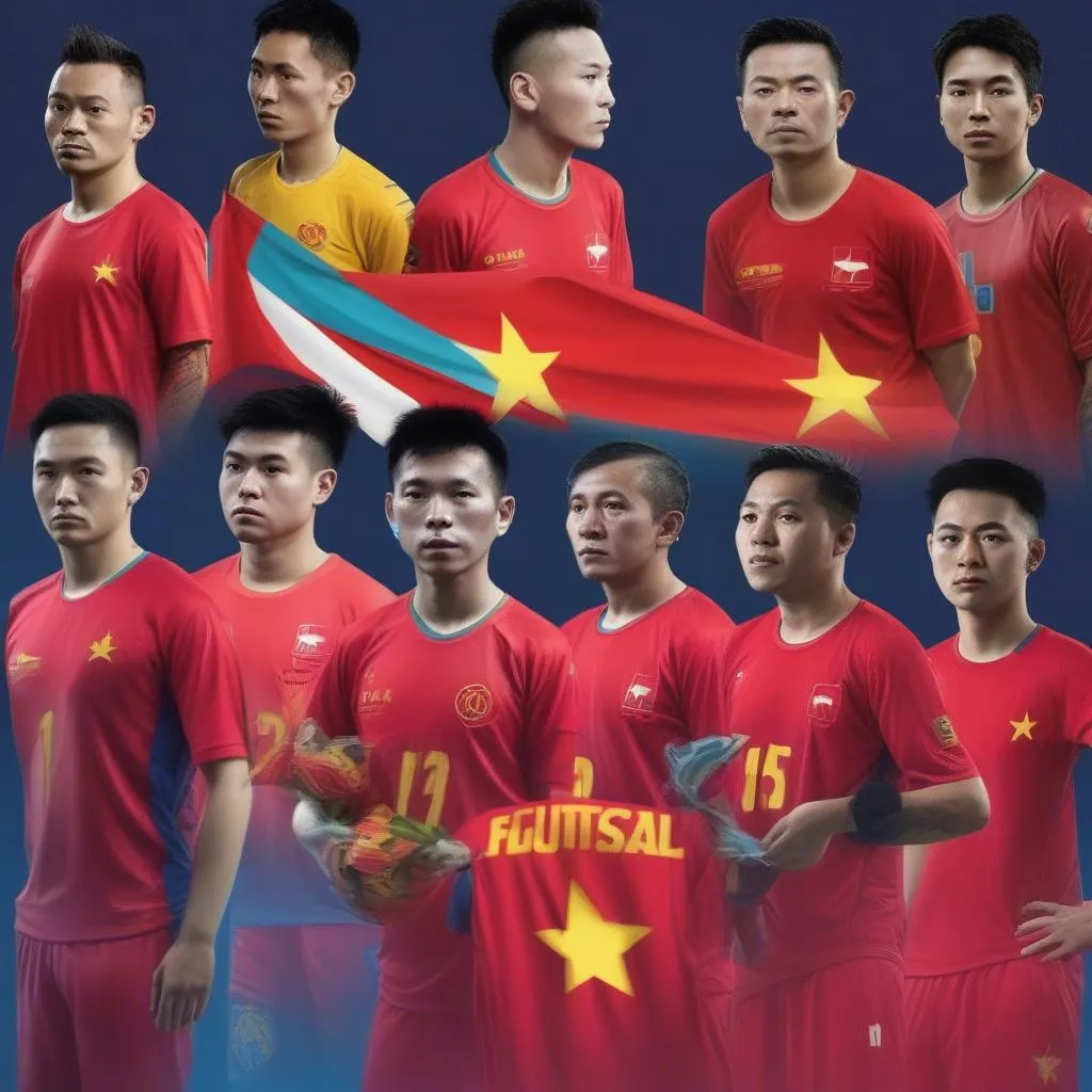 Cầu thủ Futsal Việt Nam thi đấu Futsal World Cup 2021