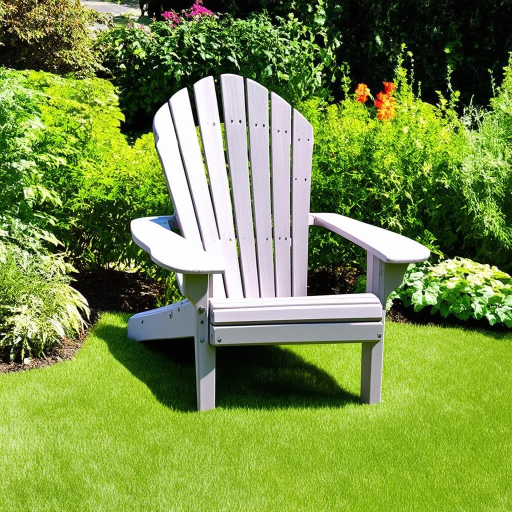 Ghế Adirondack trong vườn