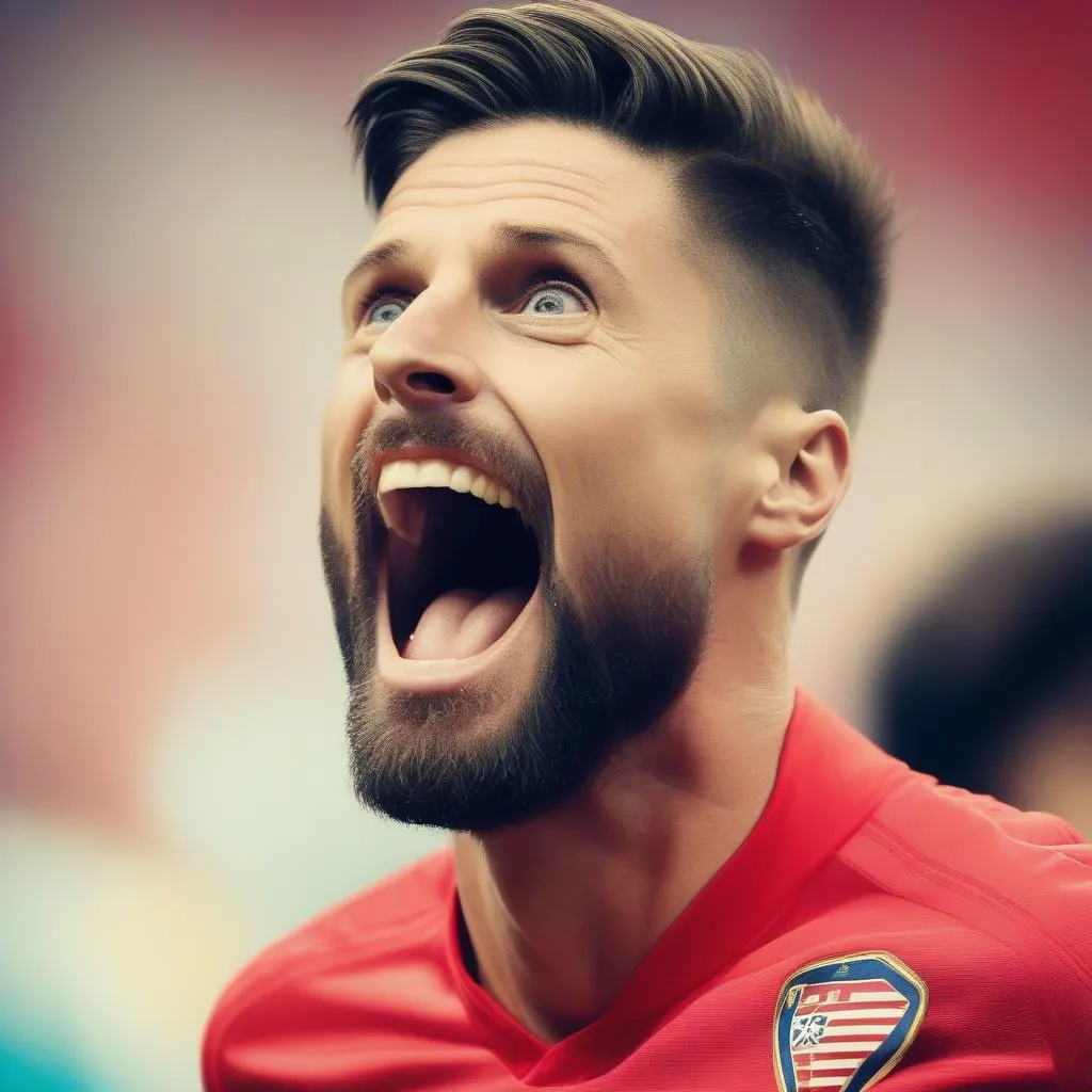 Giroud celebrating goal