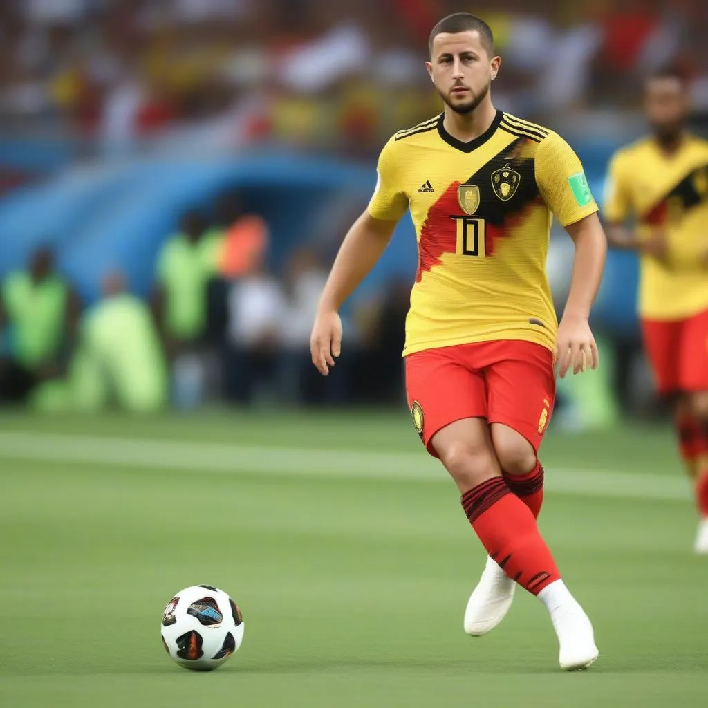 Eden Hazard ghi bàn cho đội tuyển Bỉ tại World Cup 2018