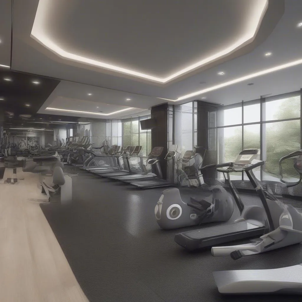 Hình ảnh phòng tập Gym sang trọng, hiện đại