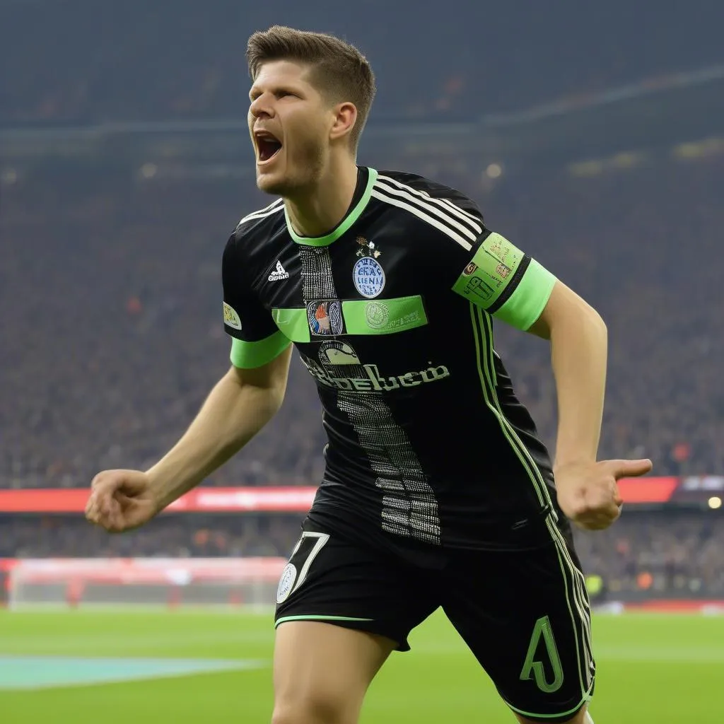 Huntelaar Goal Celebration Schalke 04 2016