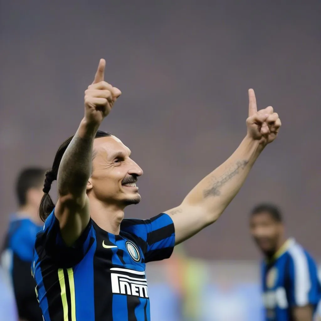 Zlatan Ibrahimovic ghi bàn cho Inter Milan