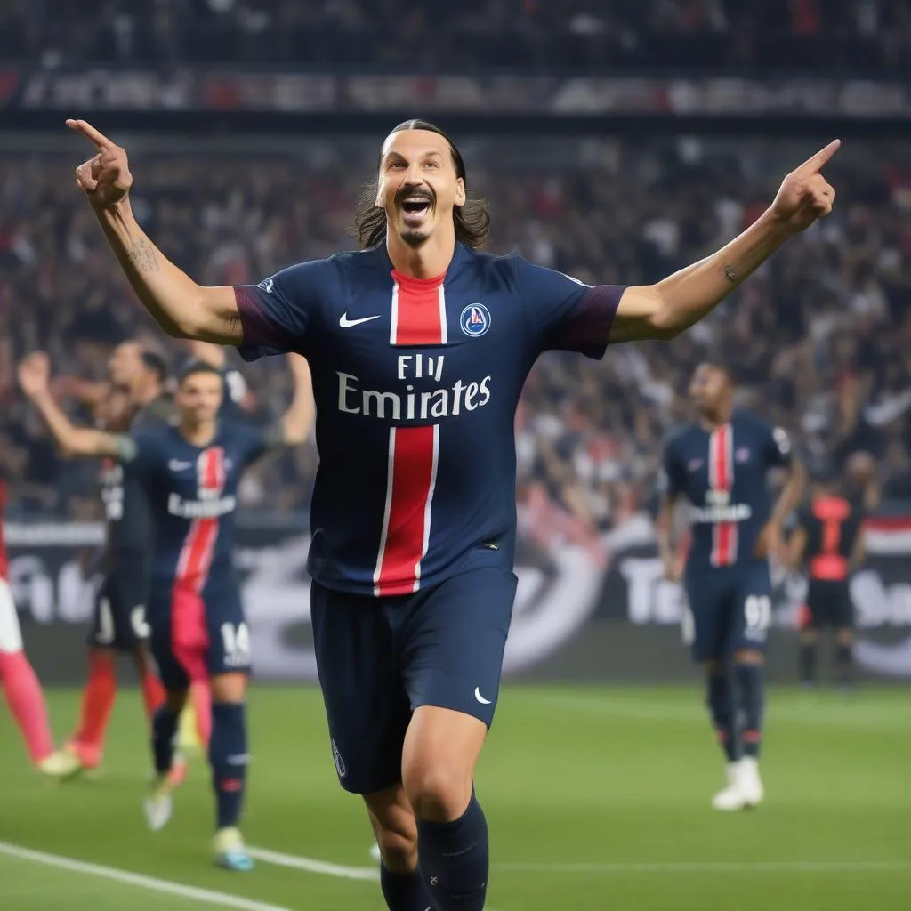 Zlatan Ibrahimovic ghi bàn cho PSG