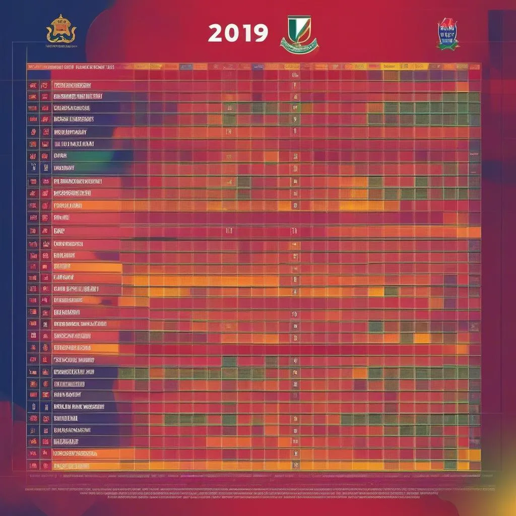 Lịch thi đấu ICC Cup 2019