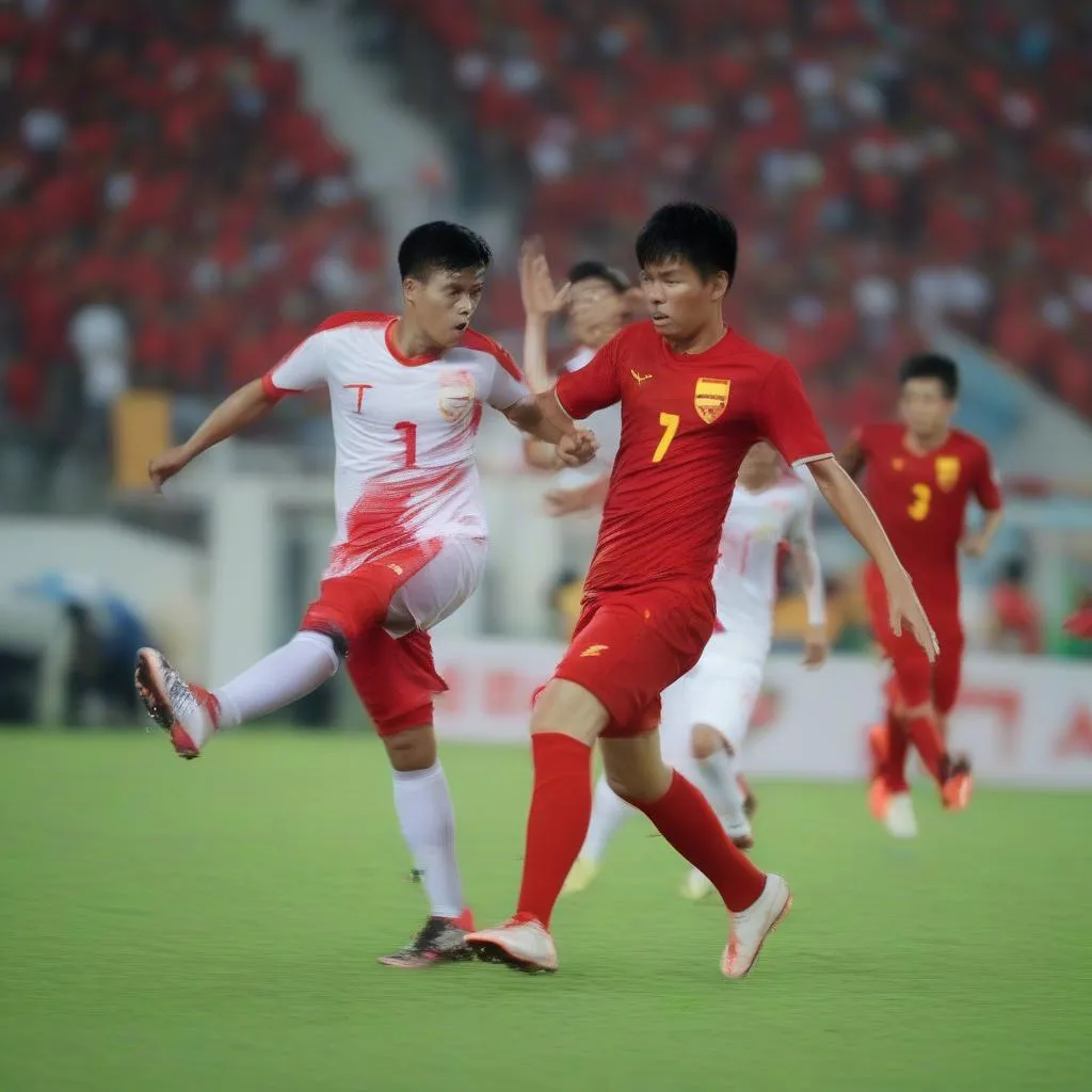 Hình ảnh trận đấu lượt về AFF Cup 2016 giữa Indonesia và Việt Nam tại SVĐ Mỹ Đình, Hà Nội, Việt Nam