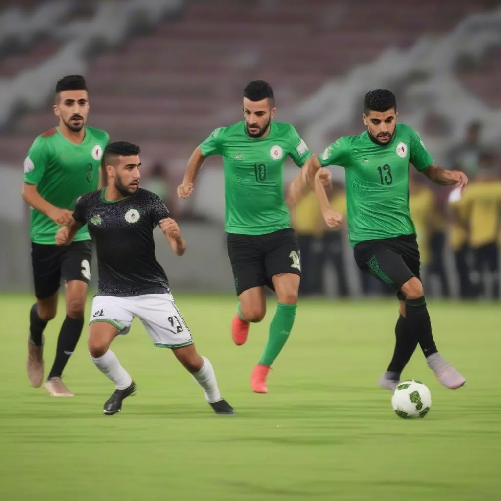 Ảnh về các cầu thủ Iraq thi đấu vòng loại World Cup 2022