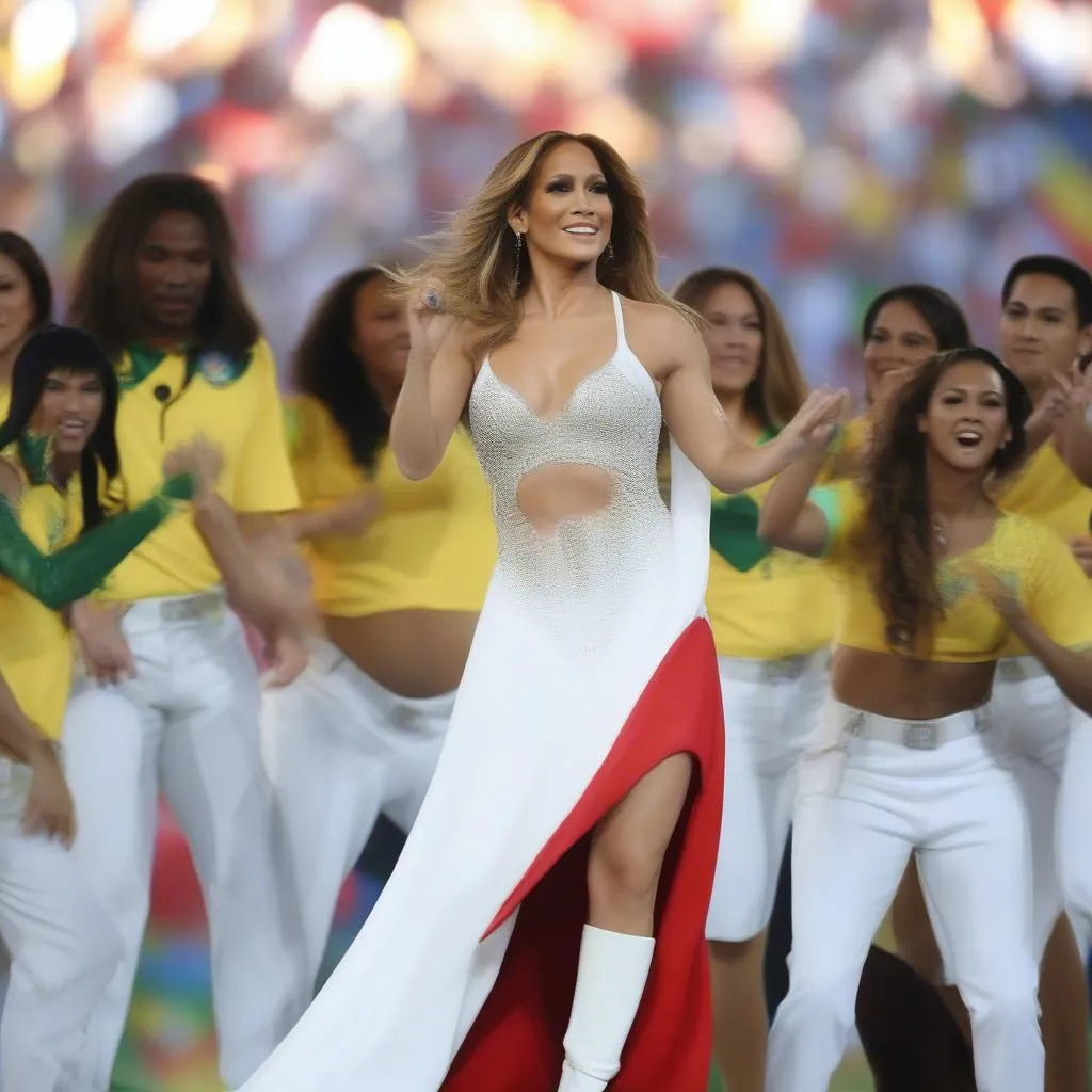 Jennifer Lopez biểu diễn tại lễ khai mạc World Cup 2014