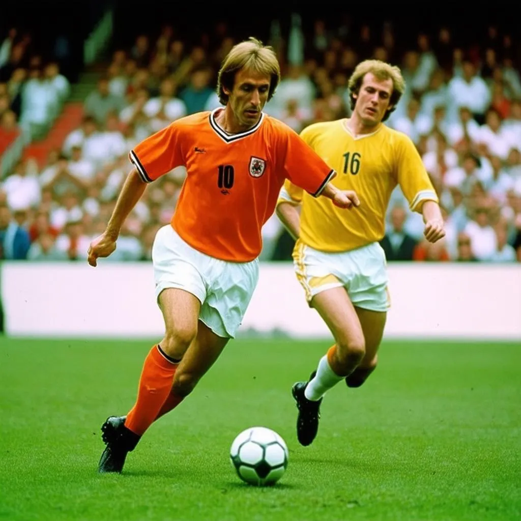 Johan Cruyff đi bóng