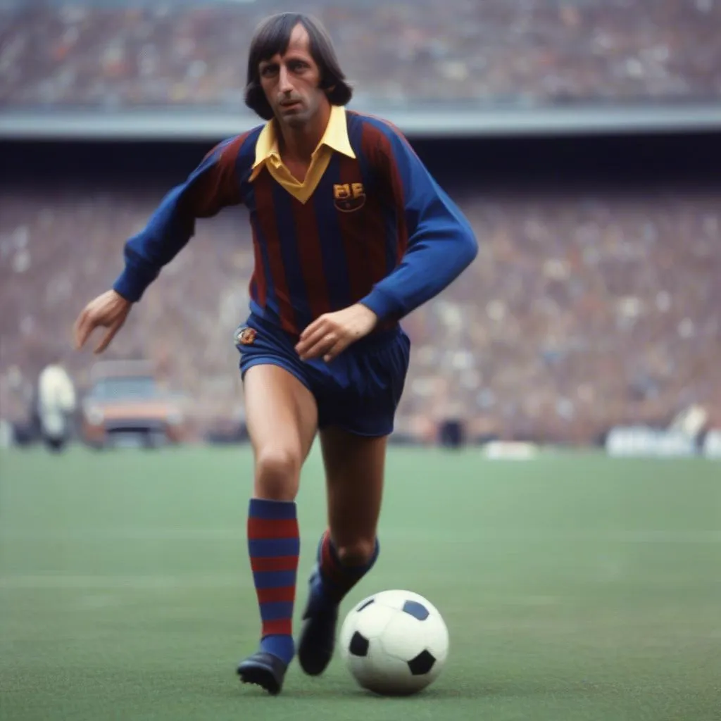 Johan Cruyff trong màu áo Barcelona