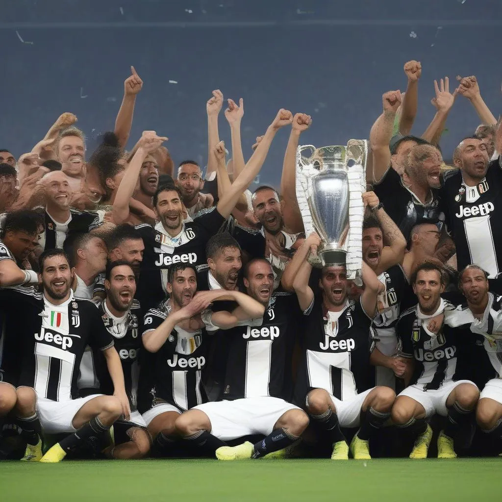 Juventus nâng cao chiếc cúp vô địch