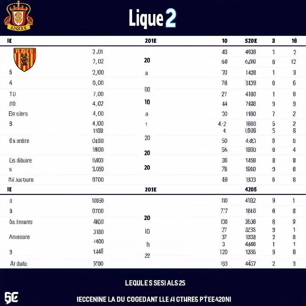 Kết quả thi đấu Ligue 2 Pháp