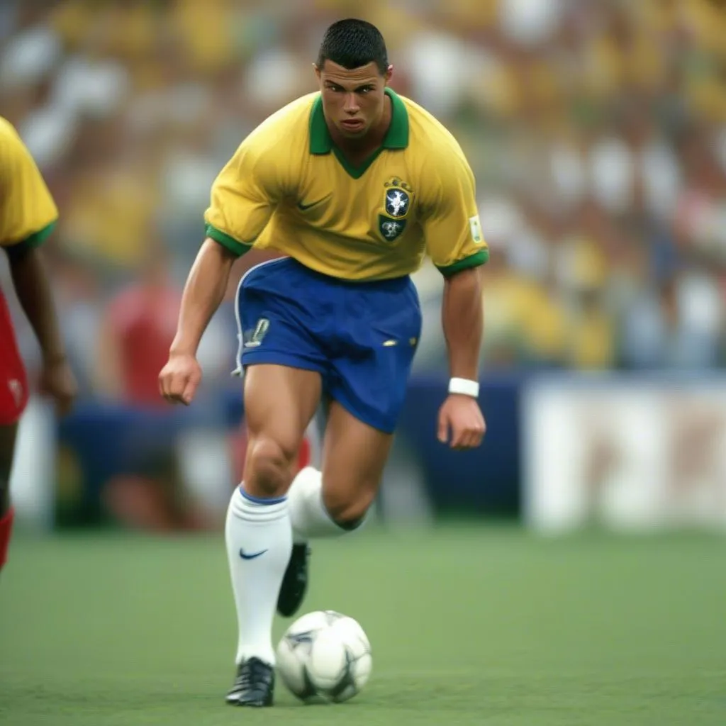 Ronaldo, ngôi sao của Brazil, trong trận chung kết World Cup 1998