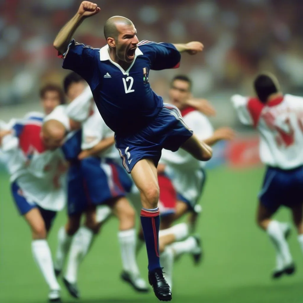 Zinedine Zidane ghi bàn thắng quyết định trong trận chung kết World Cup 1998