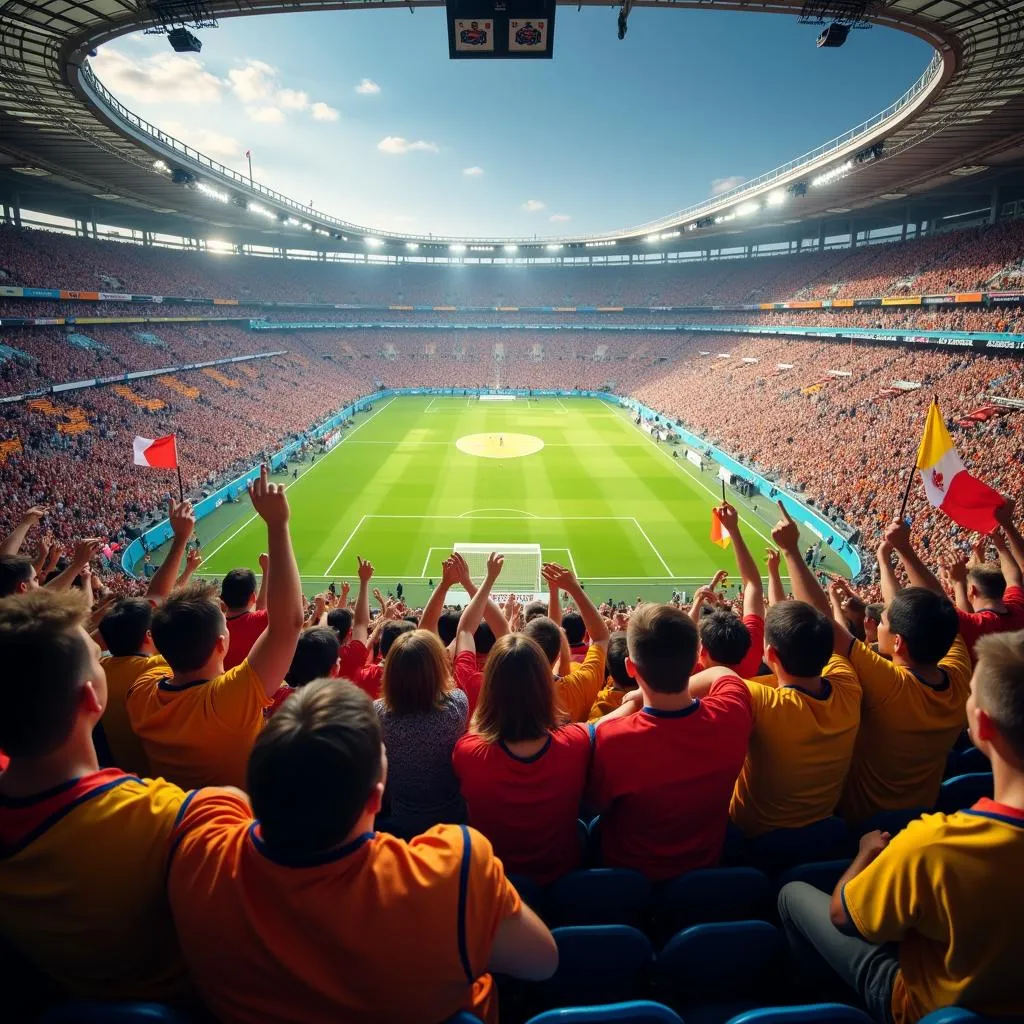 Cổ động viên cổ vũ World Cup