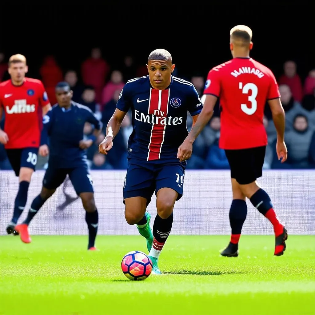 kylian mbappe tỏa sáng trong màu áo psg