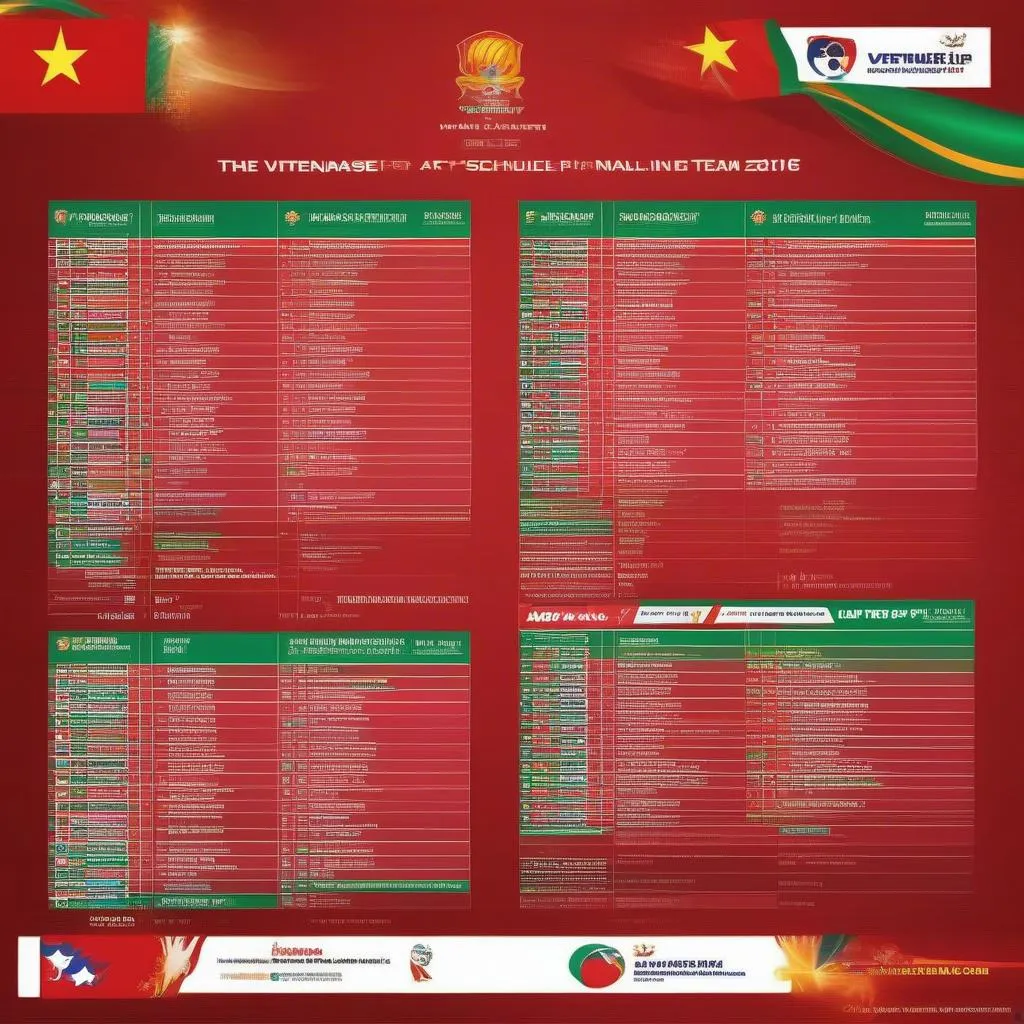 Lịch thi đấu AFF Cup 2016 của đội tuyển Việt Nam