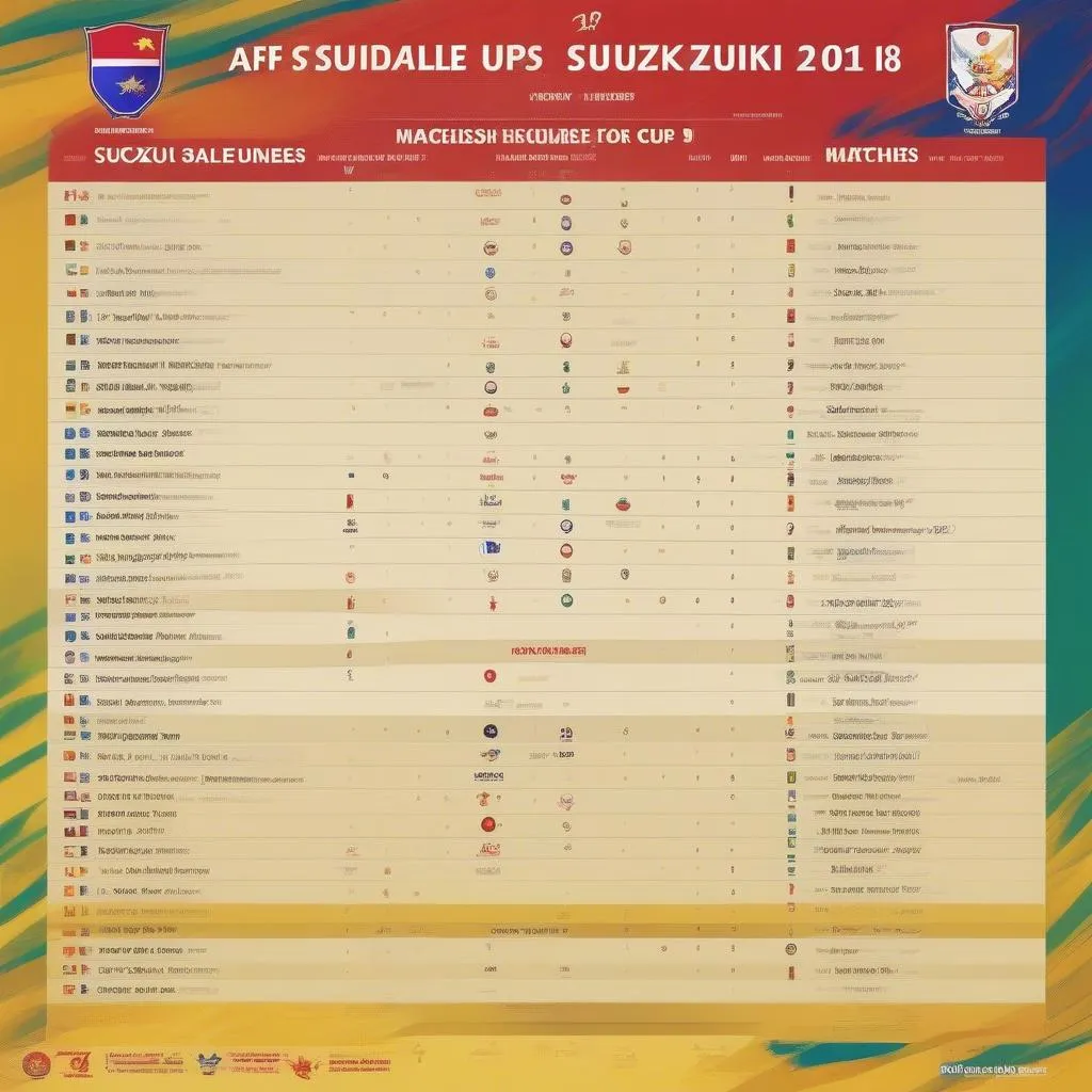 Lịch thi đấu AFF Suzuki Cup 2018