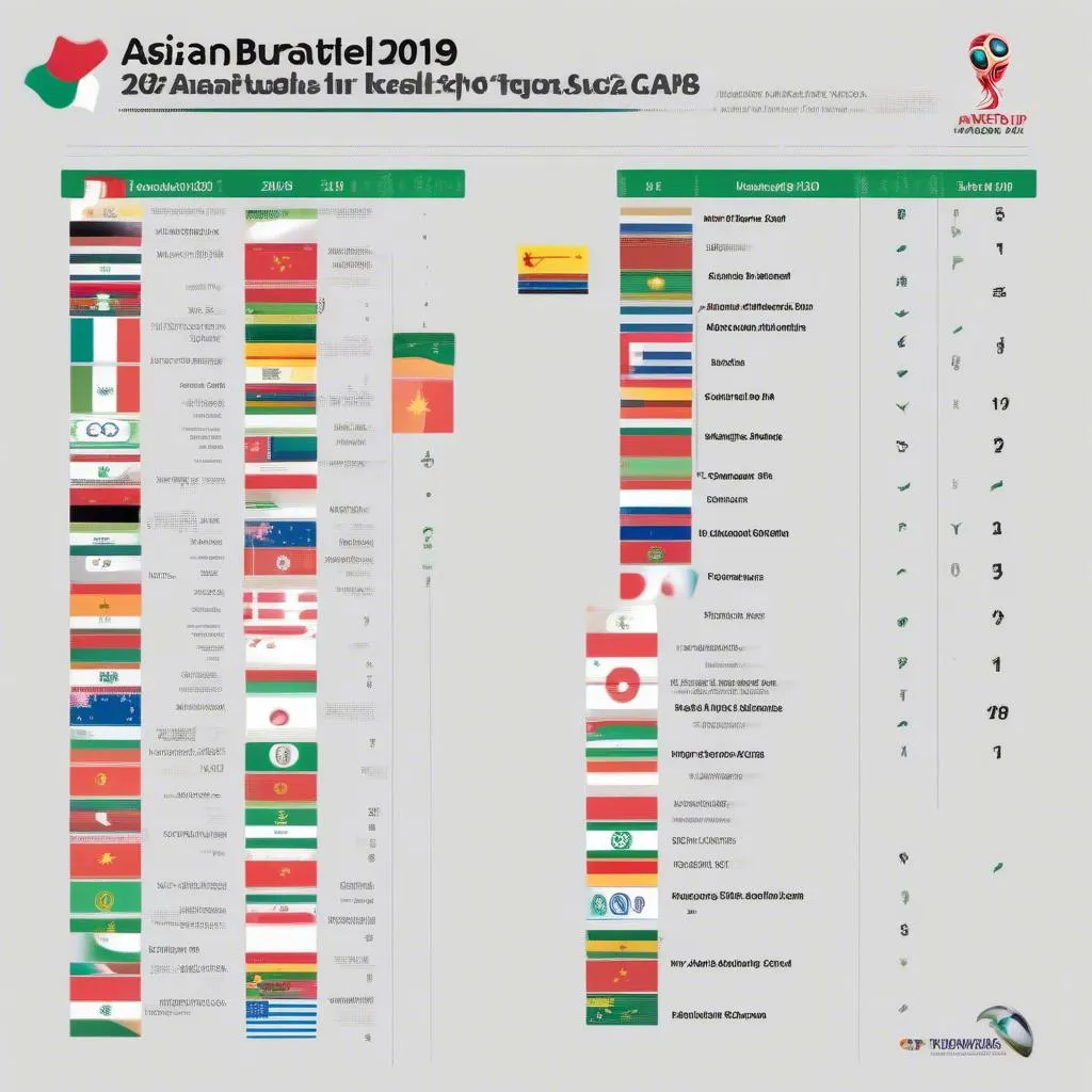 Lịch thi đấu Asian Cup 2019