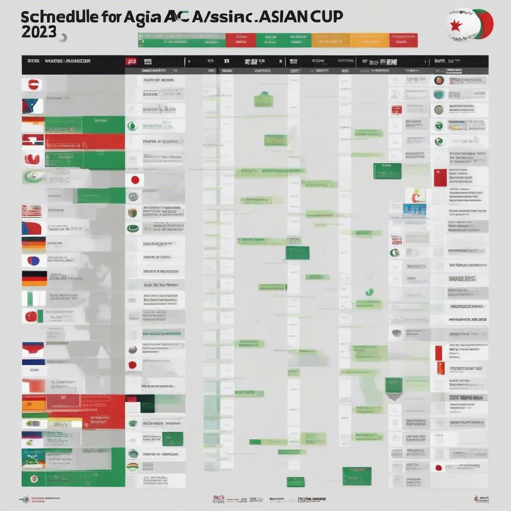 Lịch thi đấu Asian Cup 2023