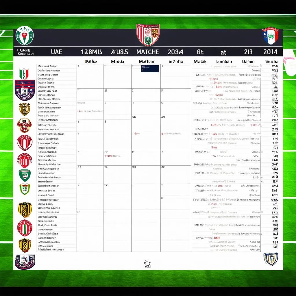Lịch thi đấu bóng đá UAE