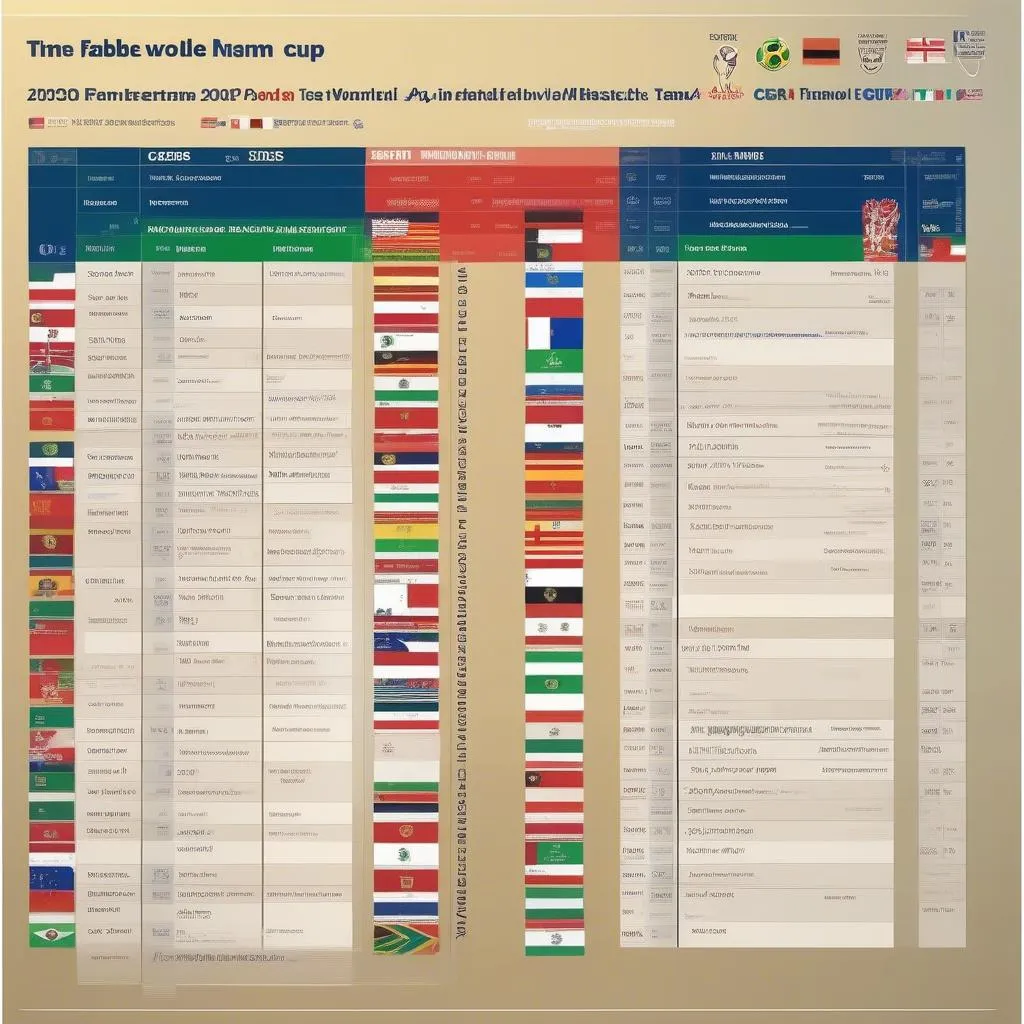 Lịch thi đấu bóng đá World Cup 2023