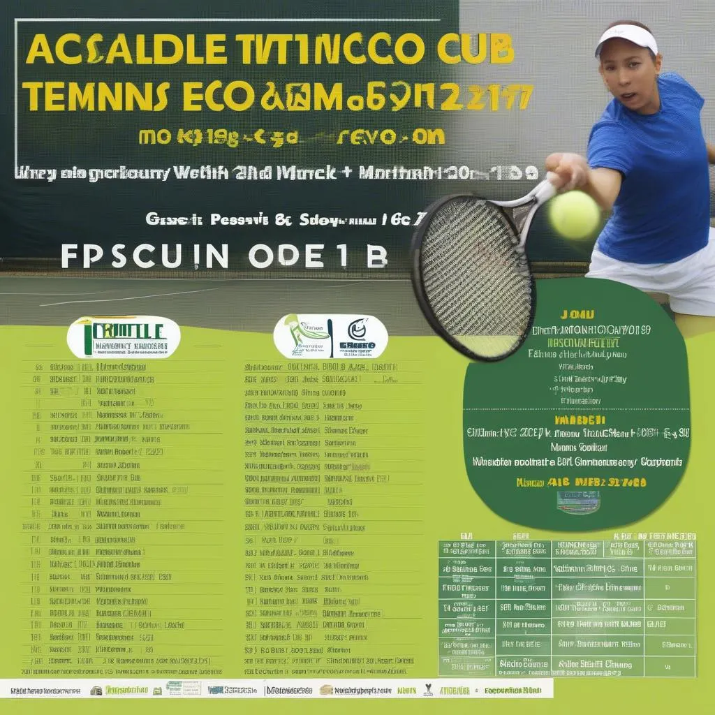 Lịch thi đấu CLB Tennis PESCO tháng 03