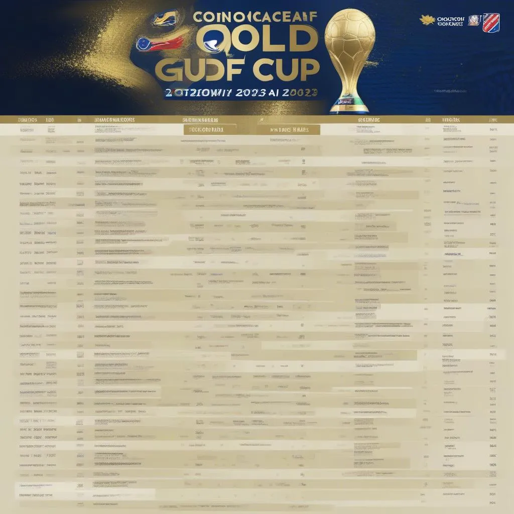 Lịch thi đấu Concacaf Gold Cup 2023