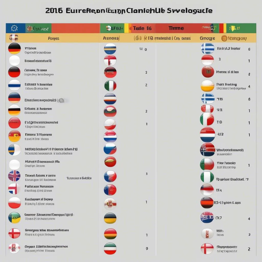 Lịch thi đấu Euro Cup 2016 - Vòng bảng