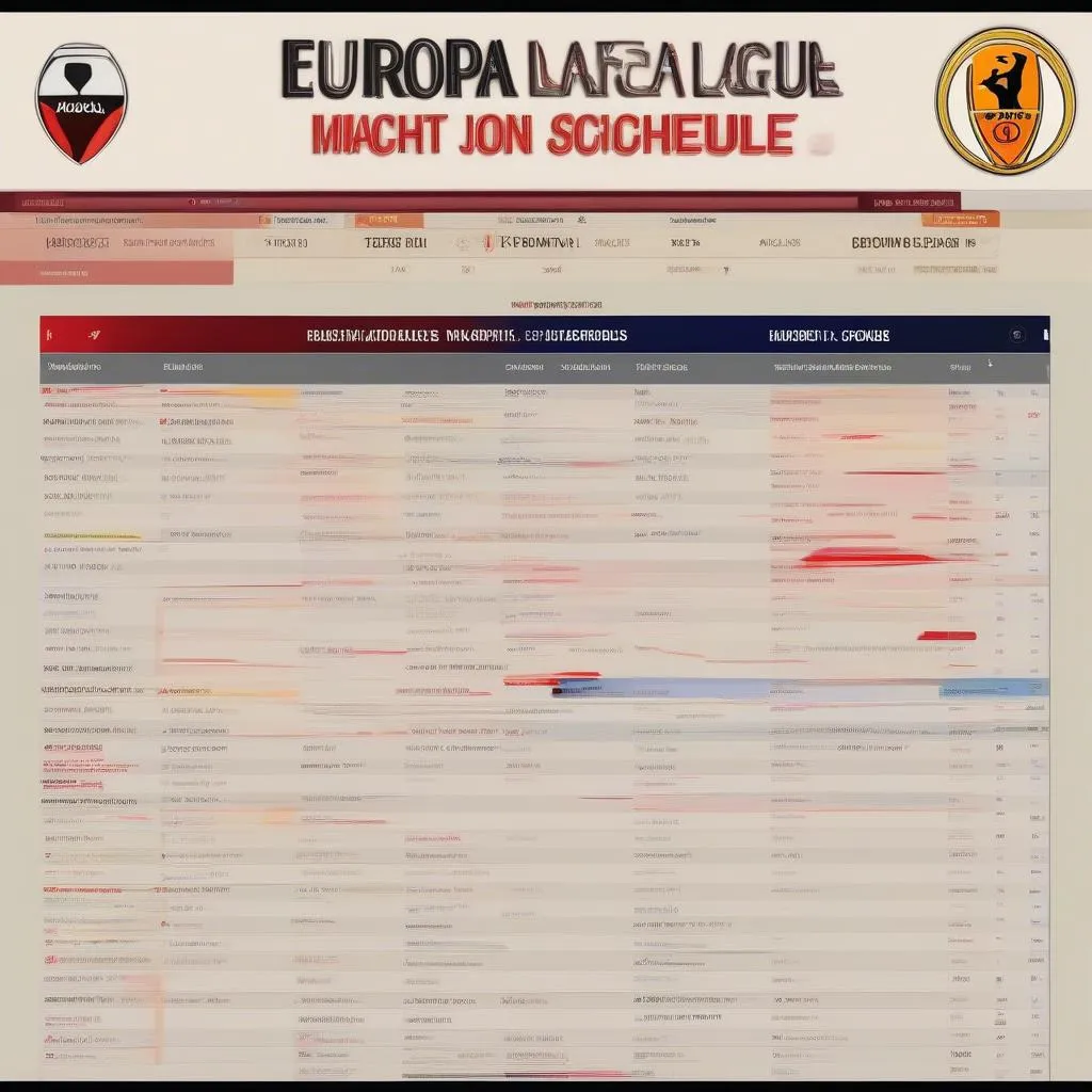 Lịch thi đấu Europa League