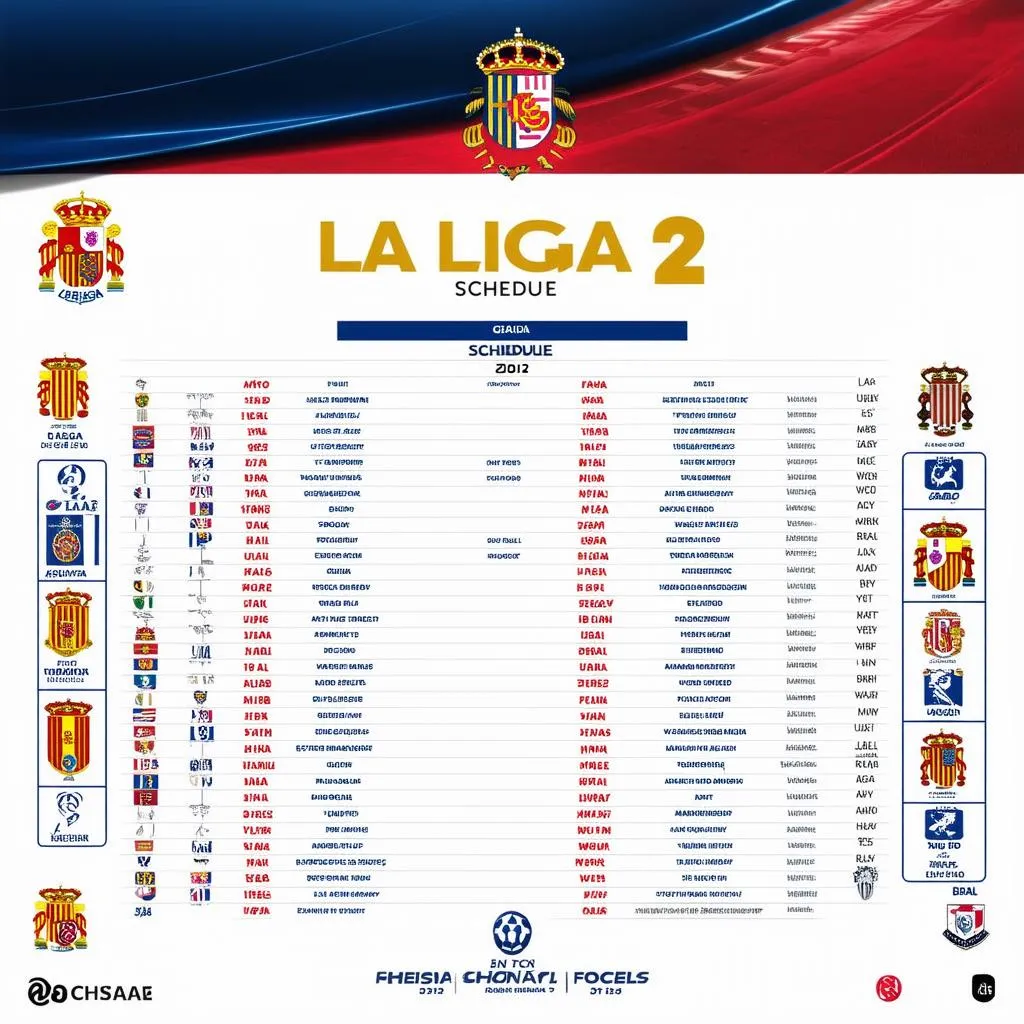 Lịch thi đấu La Liga 2