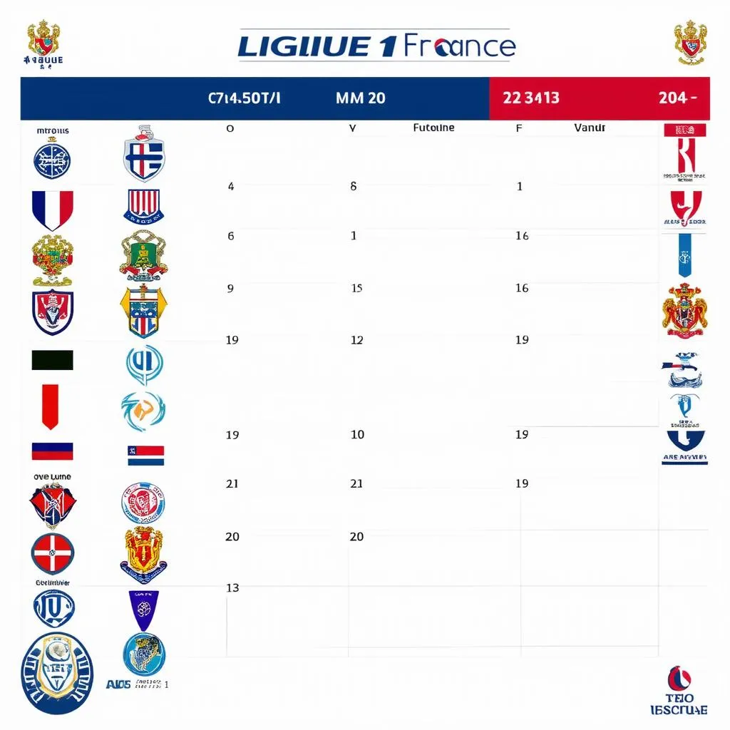 lịch thi đấu ligue 1 pháp