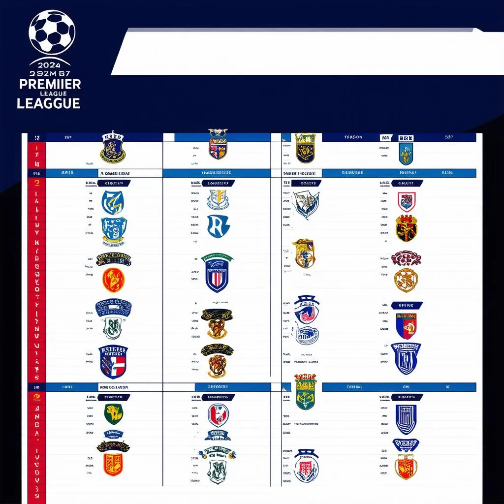 Lịch thi đấu Premier League 2024