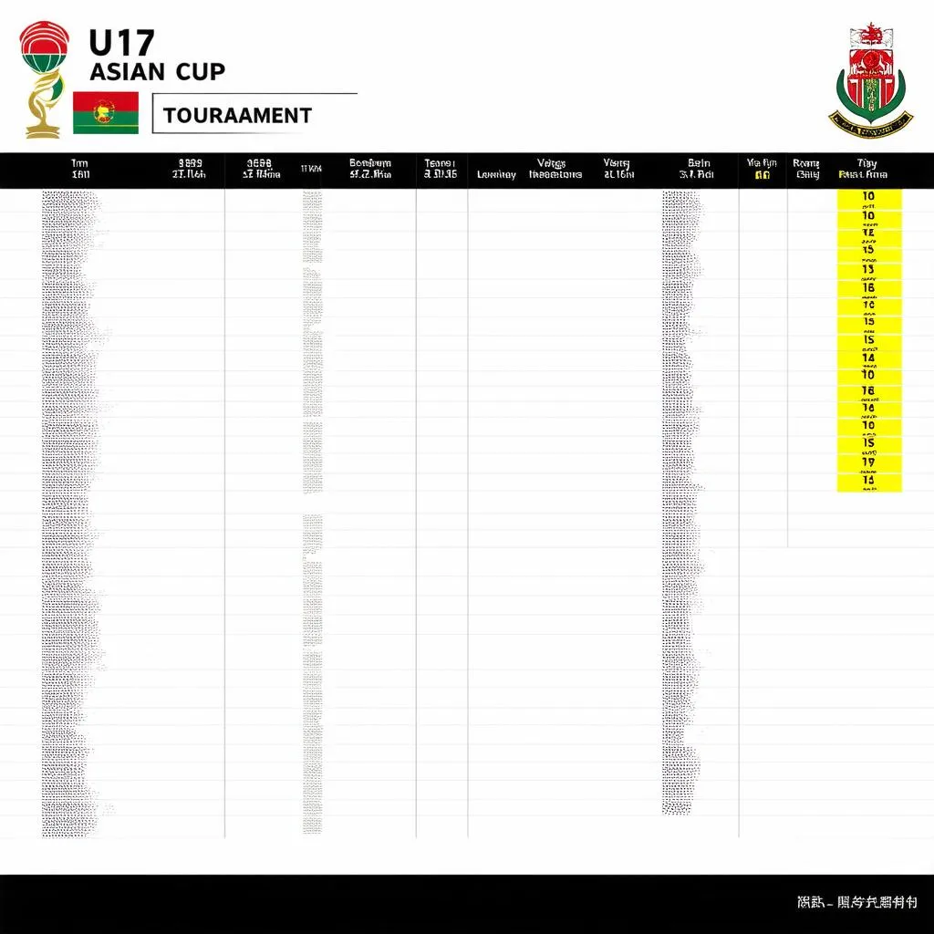 Lịch thi đấu U17 Châu Á