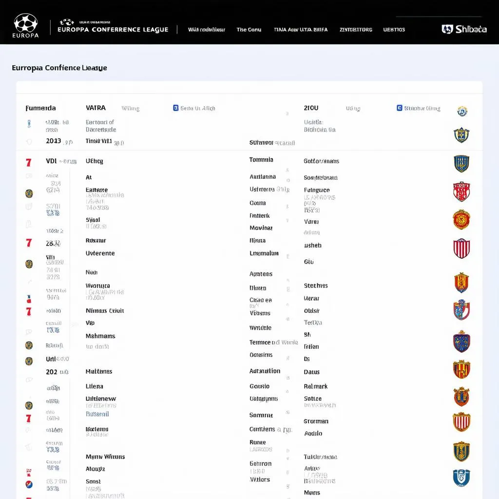 UEFA Europa Conference League Schedule