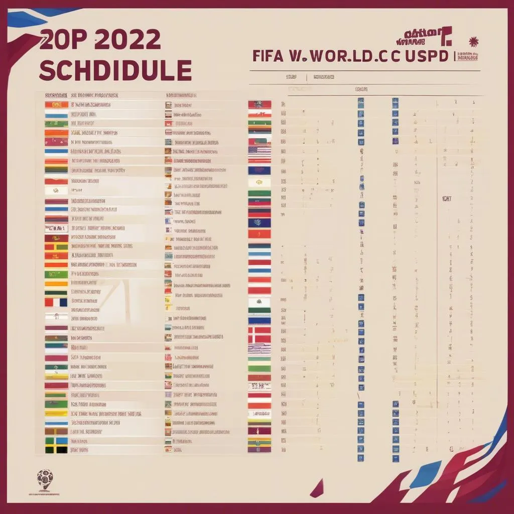 Lịch thi đấu World Cup 2022