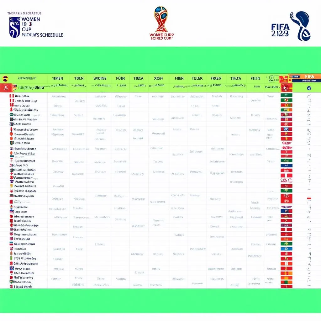 Lịch thi đấu World Cup nữ