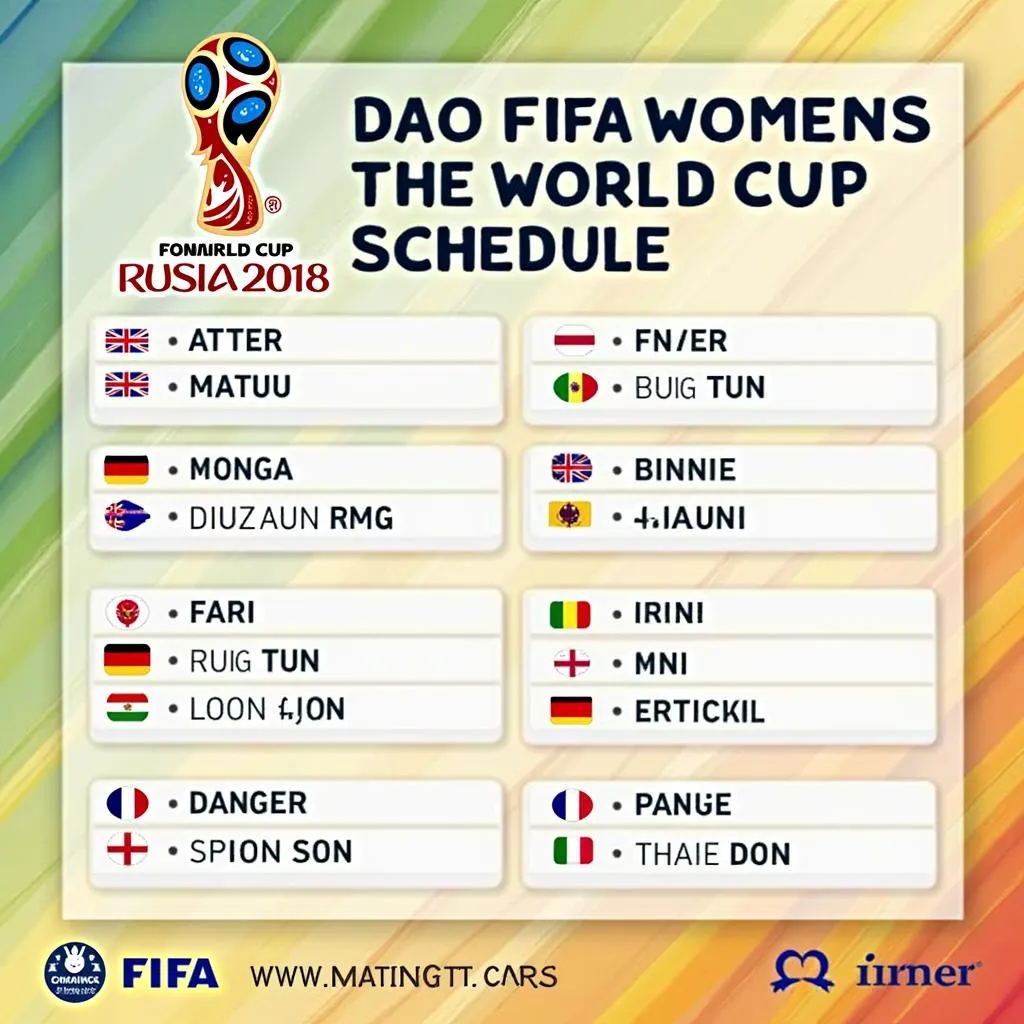 Lịch thi đấu World Cup nữ hôm nay