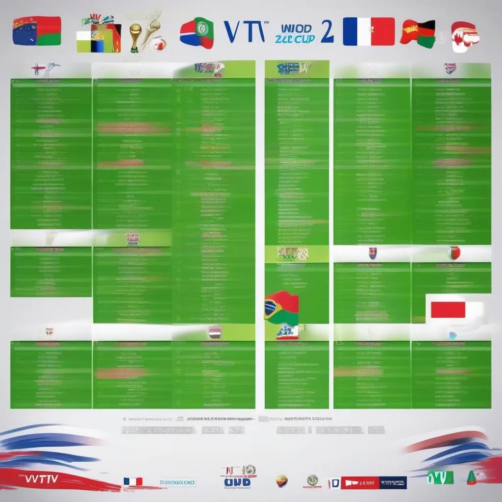 Lịch thi đấu World Cup trên VTV2 - Cập nhật mới nhất