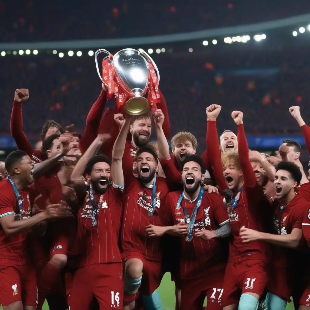 Liverpool nâng cúp vô địch Champions League