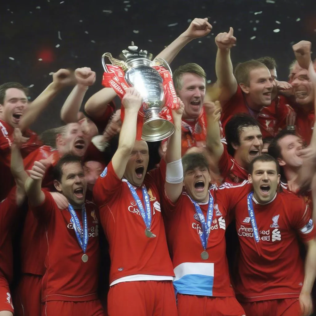 Liverpool ăn mừng chức vô địch League Cup 2011