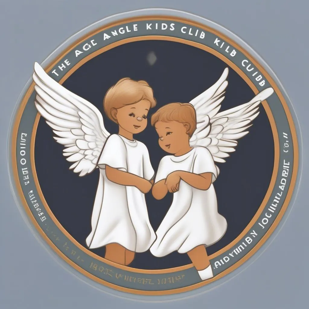 Logo CLB Angel Kids - Biểu tượng của những thiên thần nhỏ bé, mang trong mình ước mơ và niềm đam mê bóng đá.