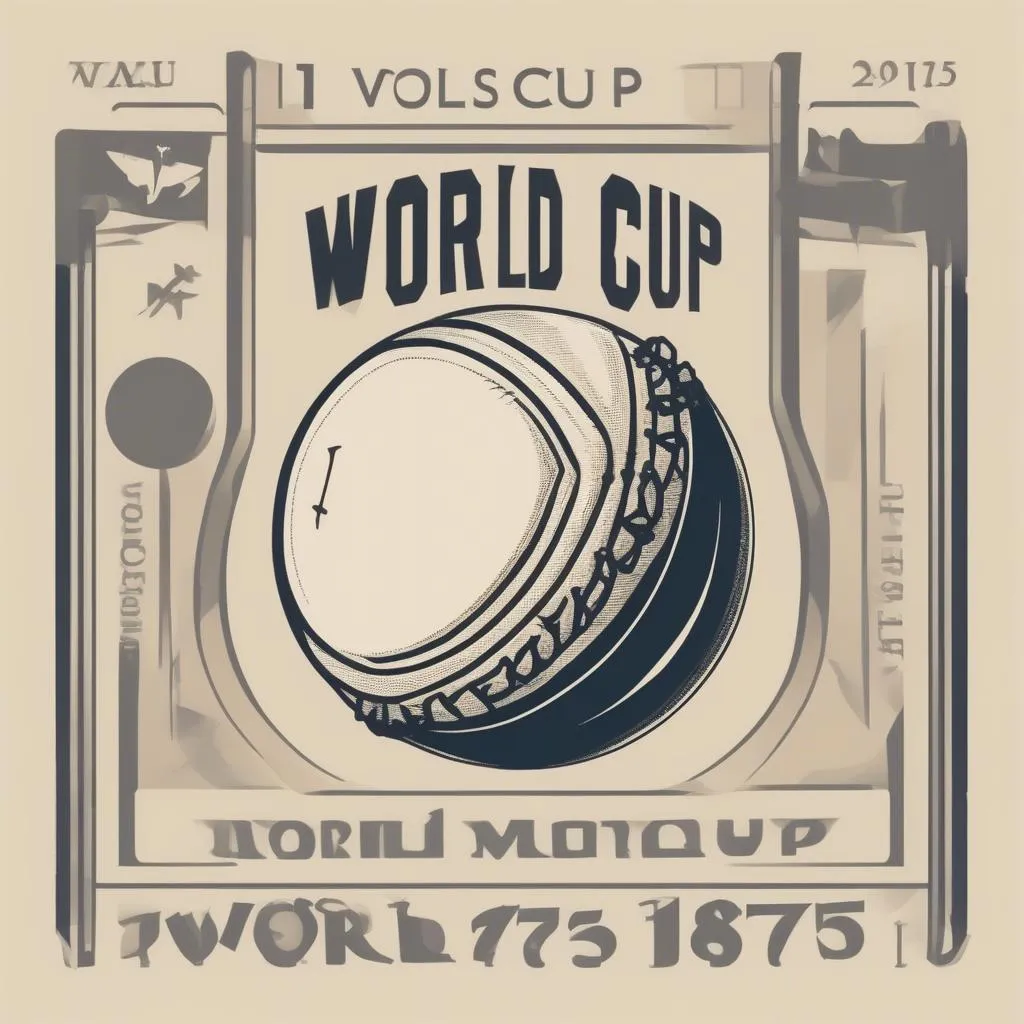 cricket world cup logo 1975