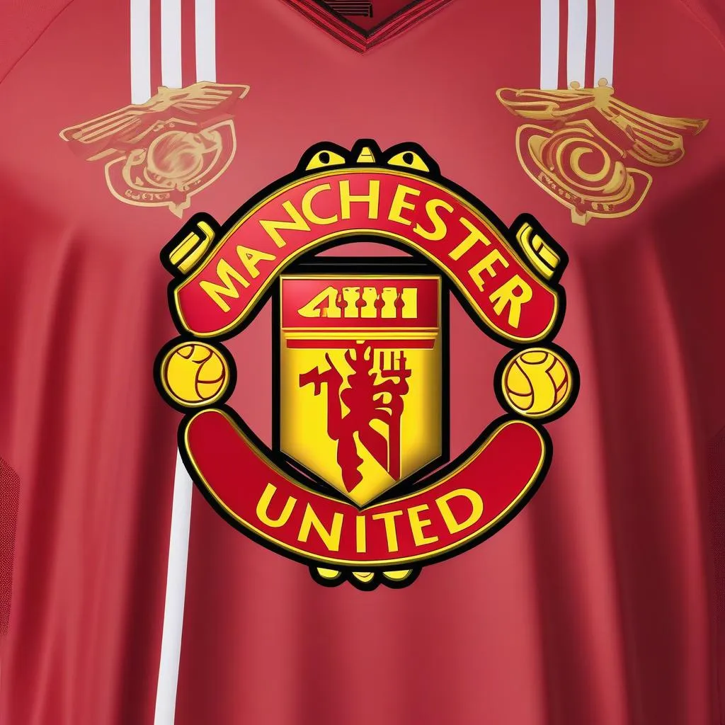 Logo Manchester United trên áo đấu