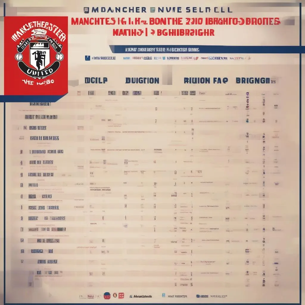 Lịch thi đấu Manchester United vs Brighton FA Cup