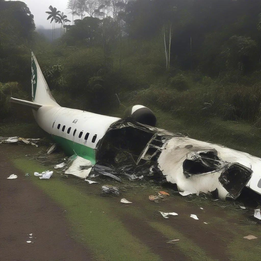 Hình ảnh máy bay chở CLB Chapecoense gặp nạn ở Colombia