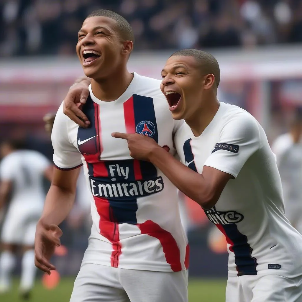 Mbappe trong màu áo PSG