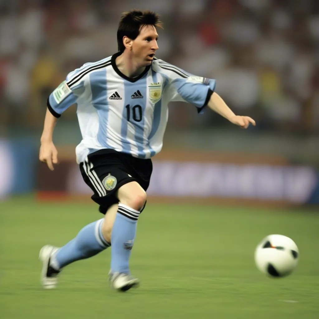 Lionel Messi mặc áo đấu Argentina tại World Cup 2006